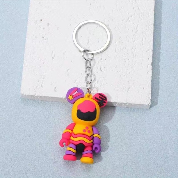 kawaii Accessories Kawaii Cute Colorful Cartoon Bear Keychain Bag